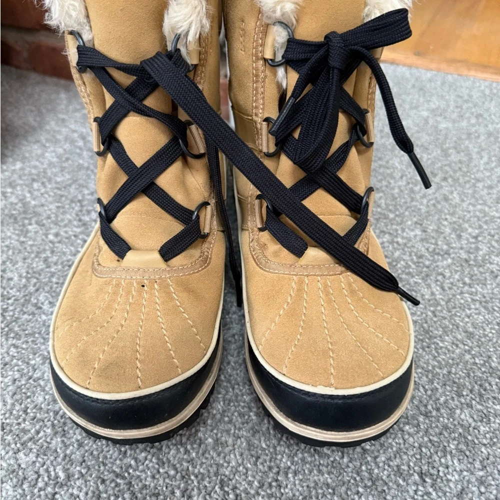 Sorel Womens Tivoli‎ II Tan Suede Waterproof Fleece/Faux Fur Winter Boots 7